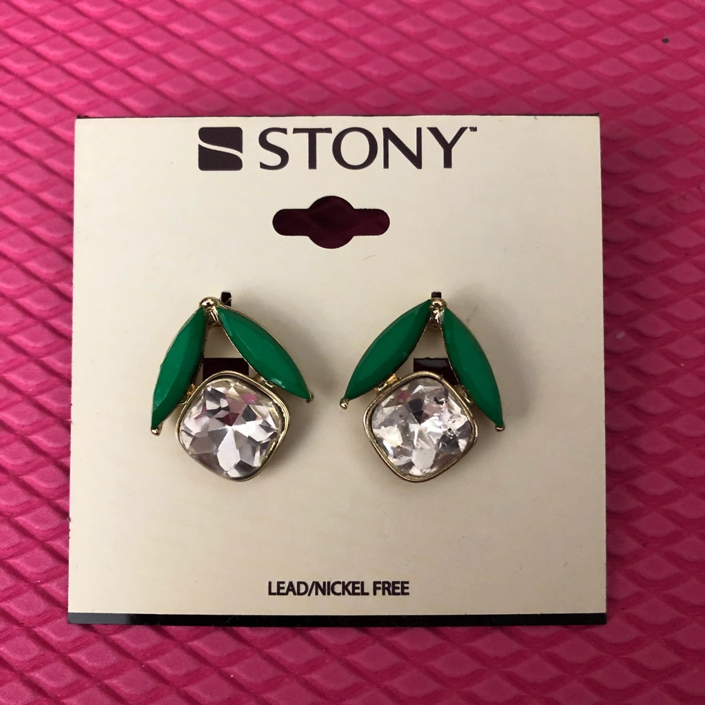 Stony Diamond Fruit Earrings Brand New